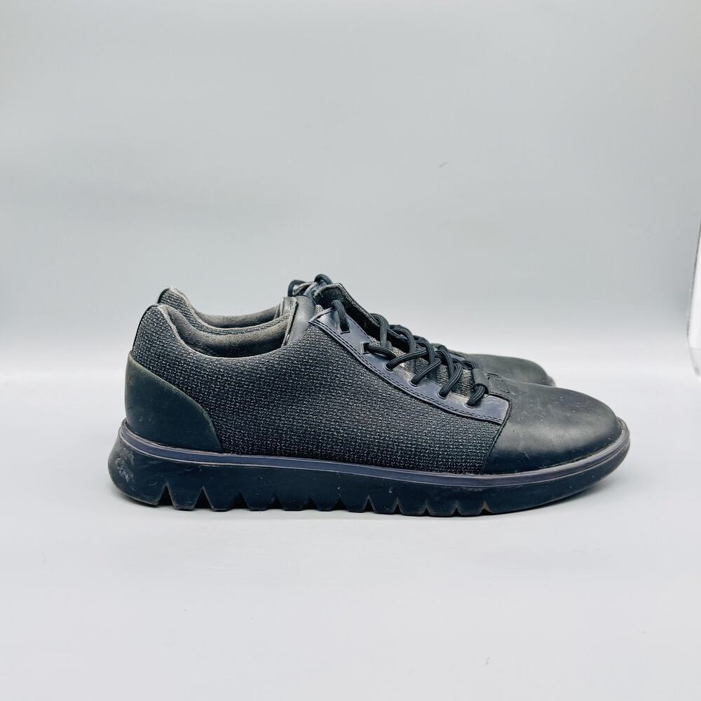 Camper Shoes Mens 9 Black Leather Textile Low Top Casual Sneakers Comfort